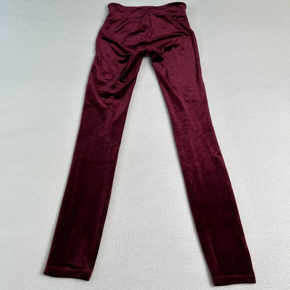 Spanx Women's Size S Velvet Leggings Burgundy 2070 - Picture 3 of 7